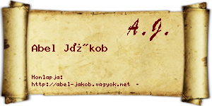 Abel Jákob névjegykártya